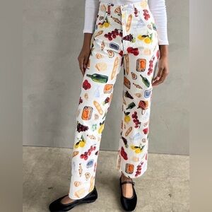 NWT Lisa Says Gah Italian Summer Print Jeans NWT Size 12 | RARE Statement Pants